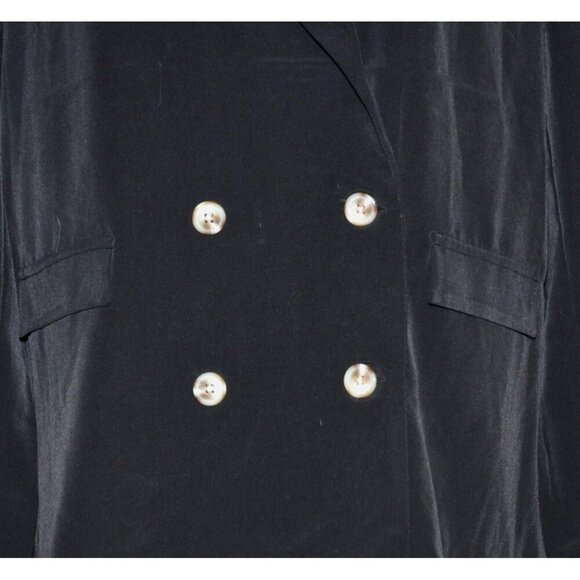 NWT Mud Pie Black Lightweight Double Button Blazer Jacket Size L Career Casual - Picture 3 of 10